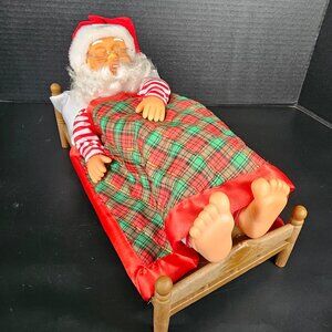 Vintage 1996 Gemmy Animated Snoring Santa